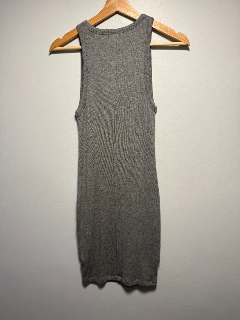 Quince Tencel Rib Knit Sleeveless Mini Dress Heather Grey Small NWT - Picture 6 of 6
